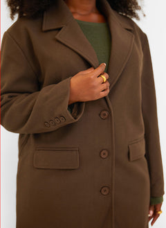 Dolce Double Breasted Coat - Brown