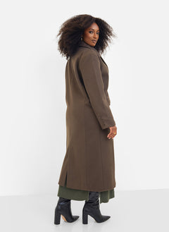 Dolce Double Breasted Coat - Brown