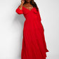 Dream Of Me Tiered Maxi A Line Dress - Red