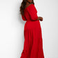 Dream Of Me Tiered Maxi A Line Dress - Red