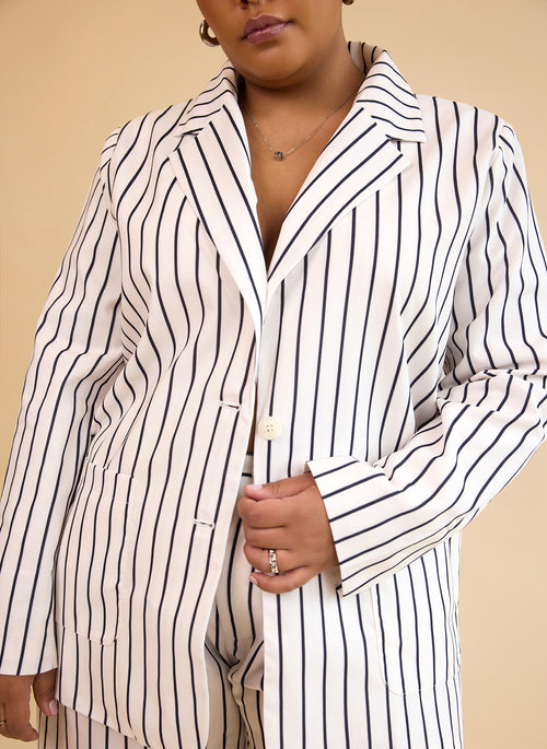 Edith Stripe Oversized Blazer