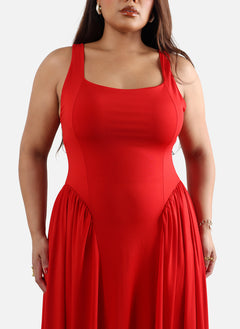 Elizabeth Princess Cut Maxi Dress