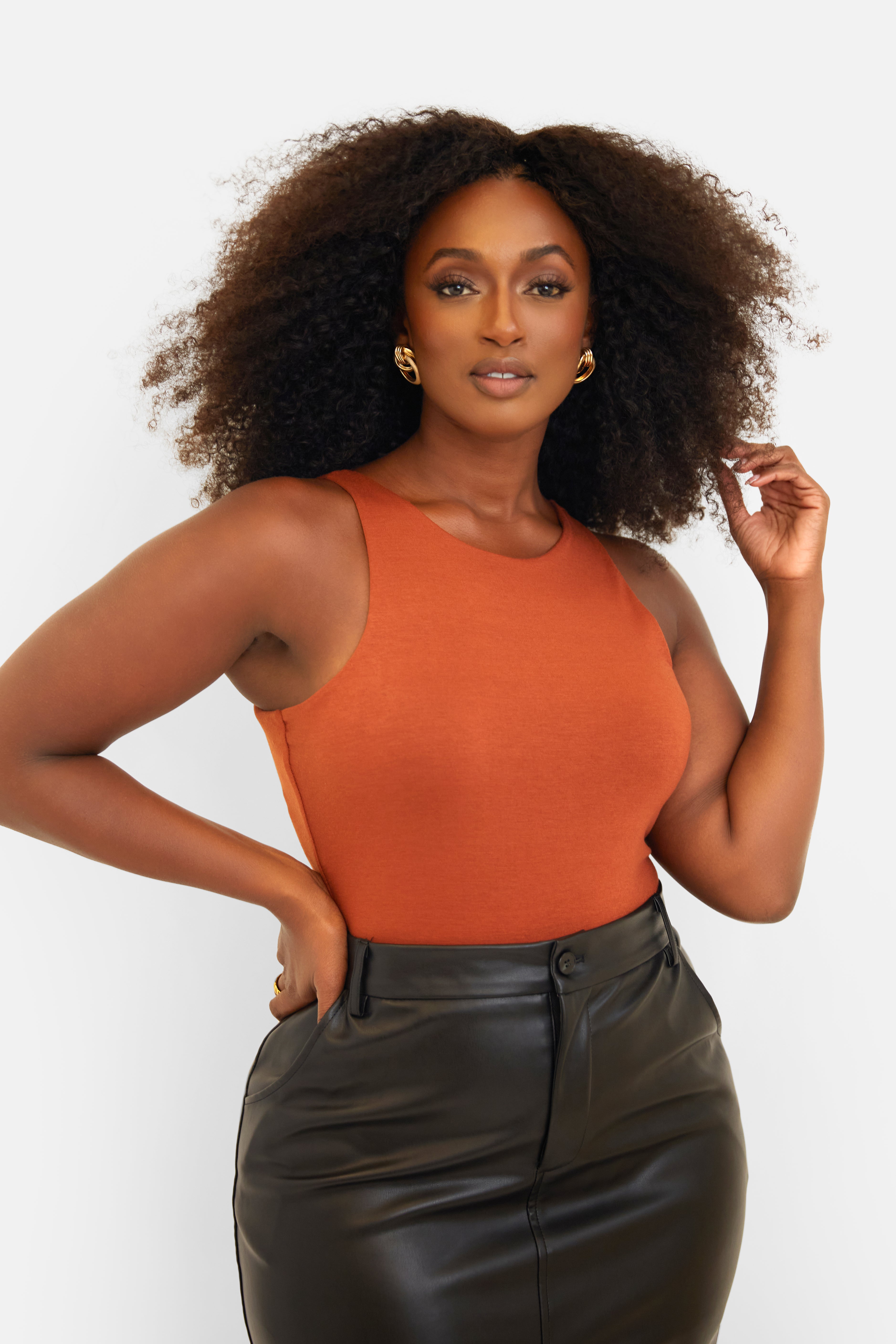 Essential Halter Neck Bodysuit - Mocha