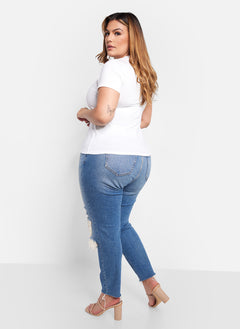 Essential Crew Neck Short Sleeve Top - White