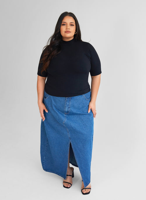 Meadow Denim Maxi Skirt