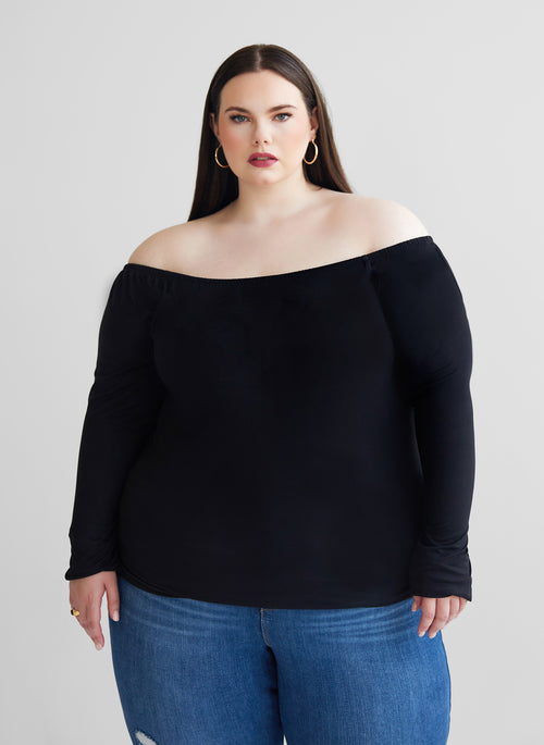 Essential Off Shoulder Top - Black