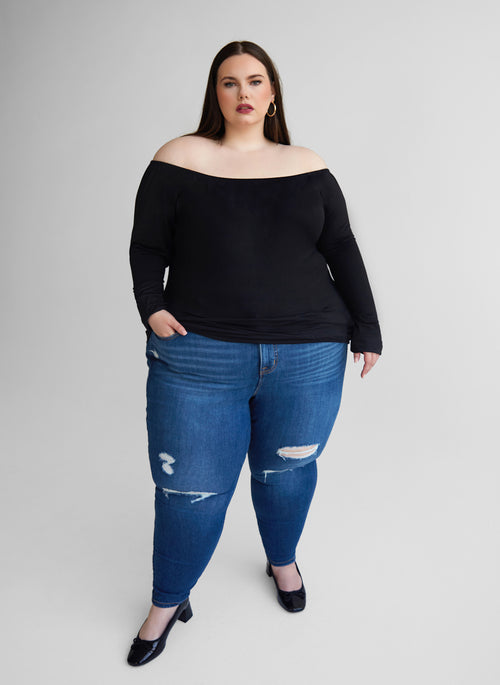 Essential Off Shoulder Top - Black