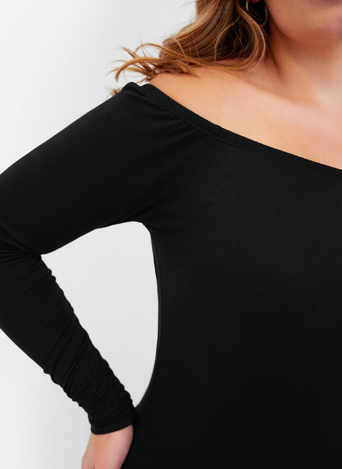 Essential Off Shoulder Top - Black