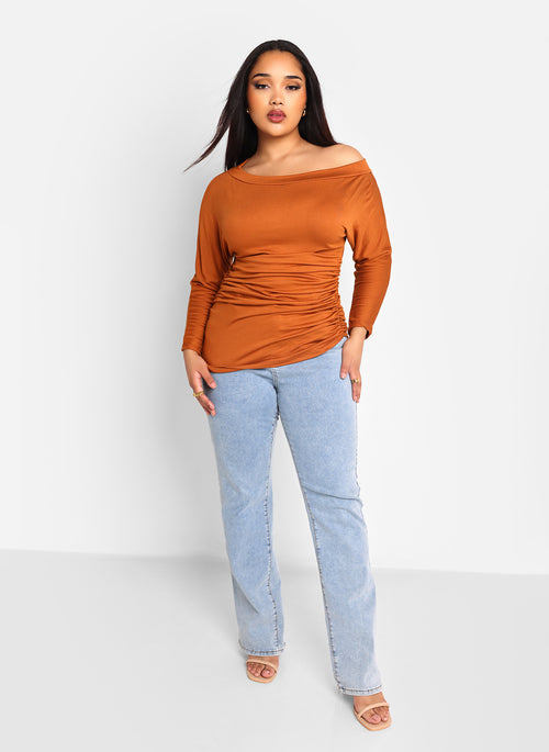 Essential Ruched Long Sleeve Top