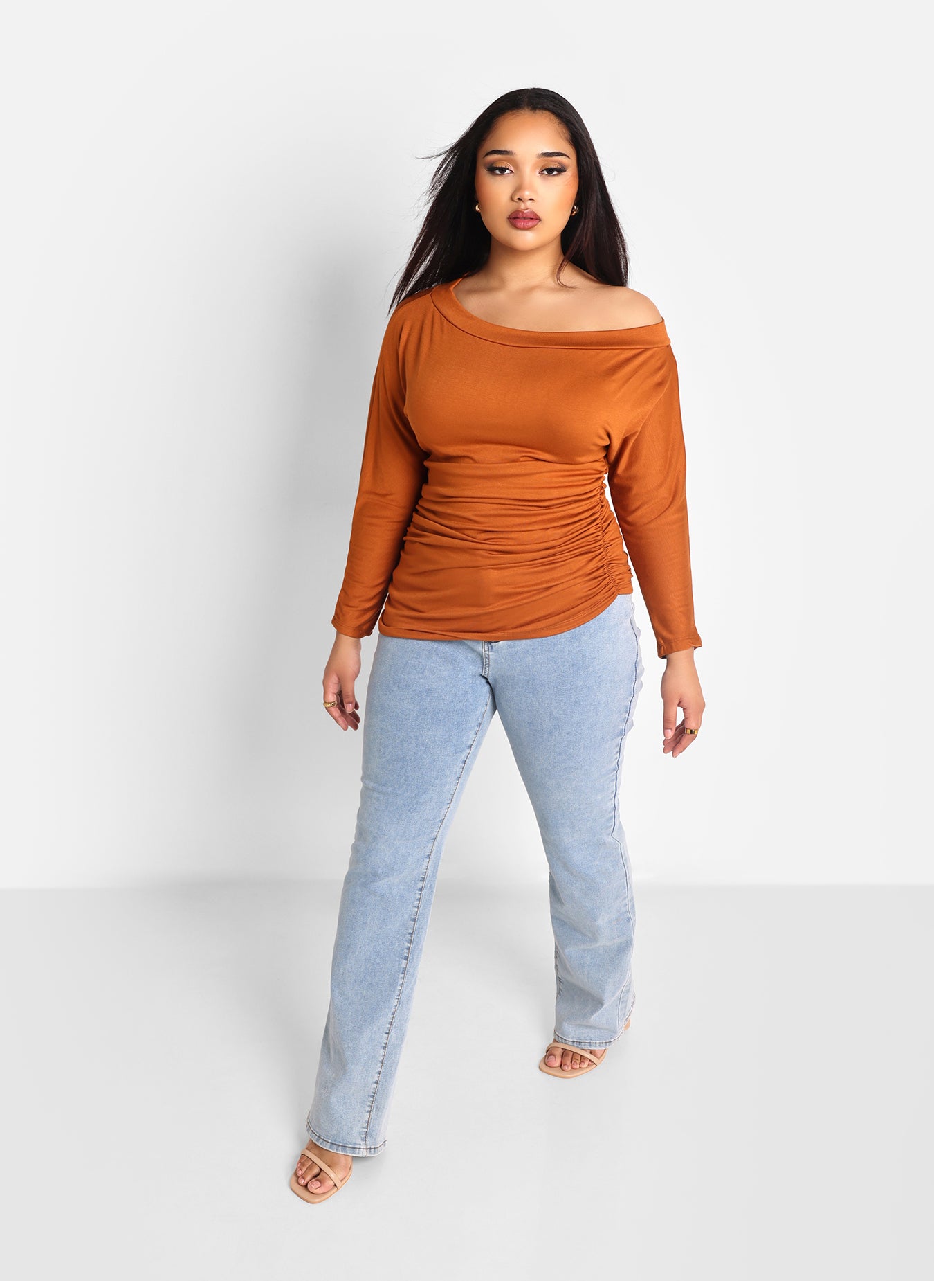 Essential Ruched Long Sleeve Top