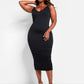 Essential Strappy Midi Bodycon Dress - Black
