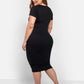 Essential Scoop Neck Midi Bodycon Dress - Black