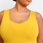 Essential Cotton Tank Bodycon Midi  Dress - Mustard