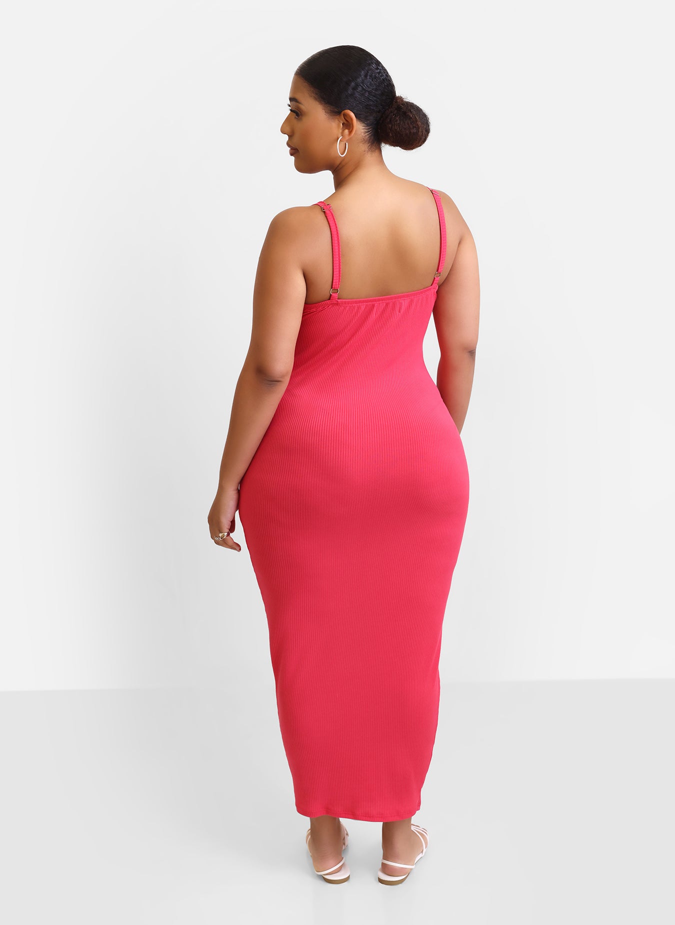 Essential V Neck Maxi Dress - Bubble Gum Pink