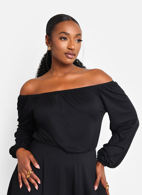 Evelyn Off Shoulder Mini Skater Dress