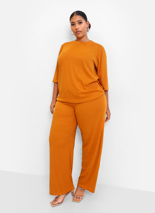 Give it Away Ribbed Oversized Top