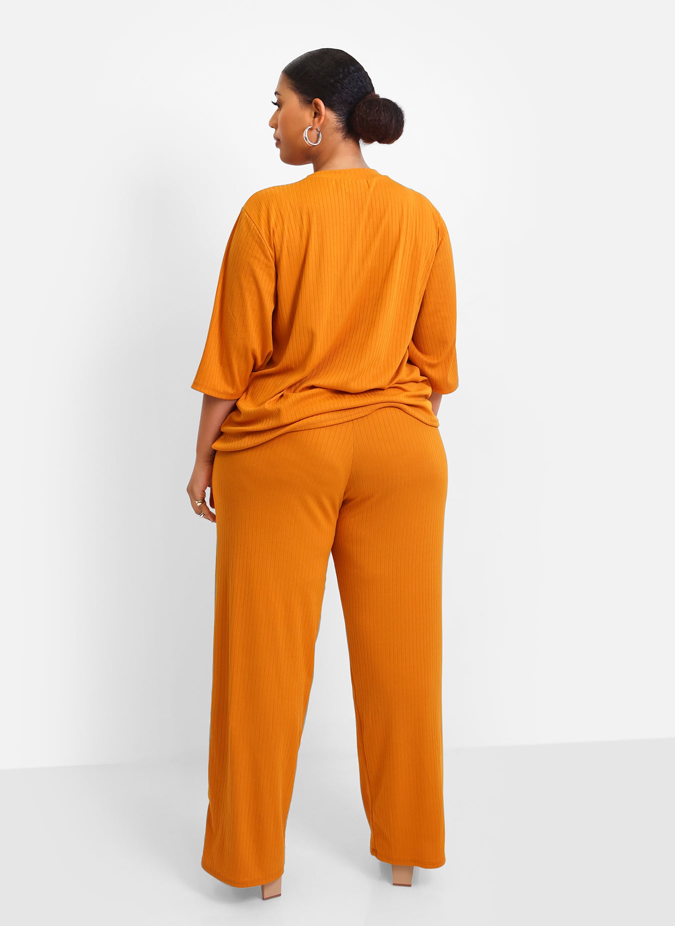 Give It Away Ribbed Wide Leg Pants