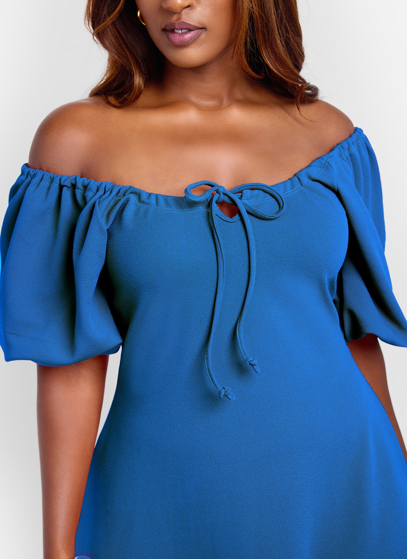 Have It All Peasant Top A-Line Midi Dress