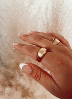 Oleada 18K Plated "Burst My Bubble" Extended Sizing Ring