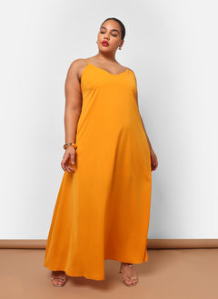 Iman Maxi Slip Satin Dress