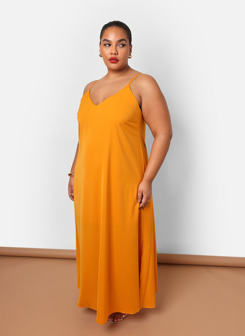 Iman Maxi Slip Satin Dress