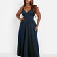 Isabella Halter Skater Maxi Dress - Black