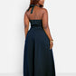 Isabella Halter Skater Maxi Dress - Black