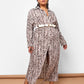 Isha Bamboo Print Button Front Maxi Collared Dress