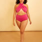 Island Babe Full Coverage Swim Bottom - Fuchsia