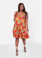 Island Dream Tropical Print Shift Mini Dress