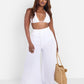 Ivory Sheer Wide Leg Cover Up Pants
