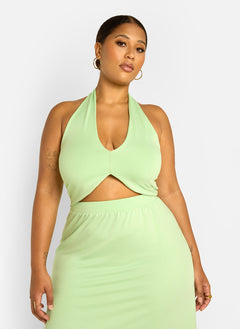 Jae Halter Crop Top - Mint Green