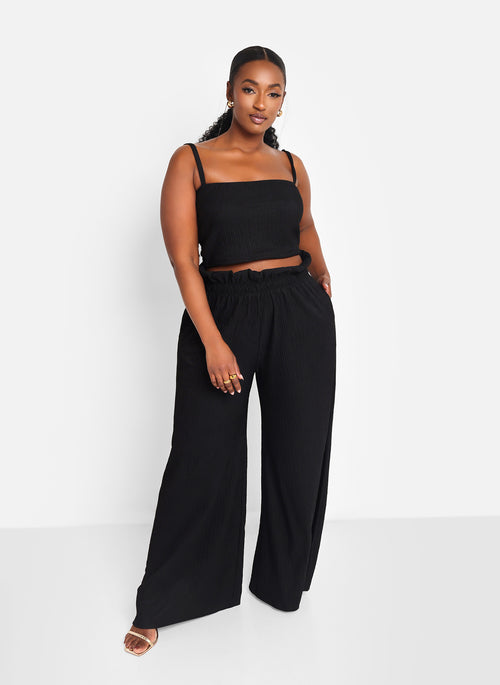 Janine Textured Crop Top