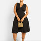Kamelia Skater Midi Dress - Black