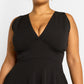 Kamelia Skater Midi Dress - Black