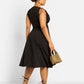 Kamelia Skater Midi Dress - Black