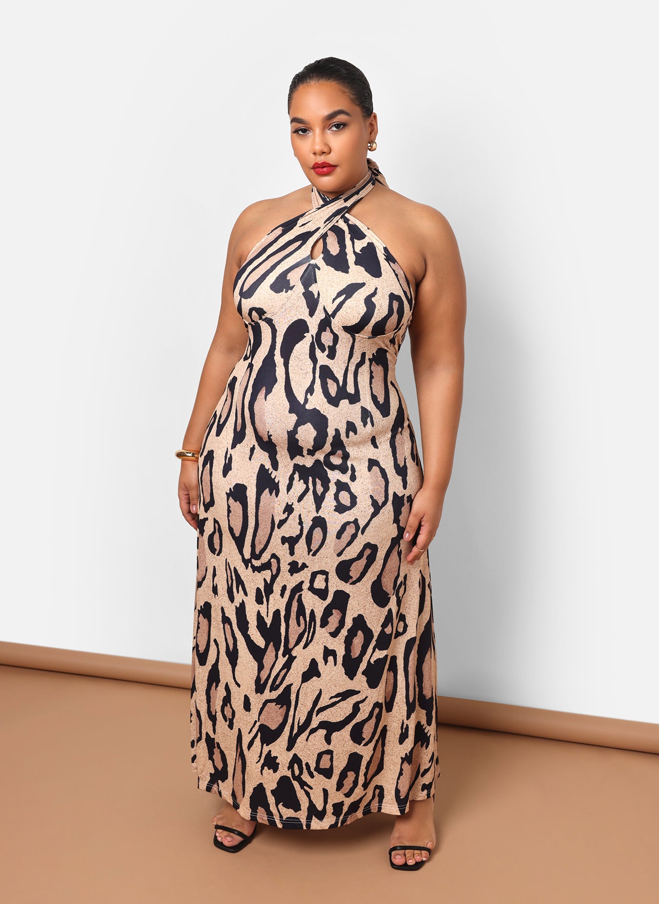 *Pre-Sale* Kenya Leopard Halter Maxi Slip Dress