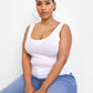 Essential Ribbed Tank Top - White