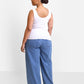 Essential Ribbed Tank Top - White