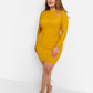 Kit Textured Keyhole Mini Bodycon Dress