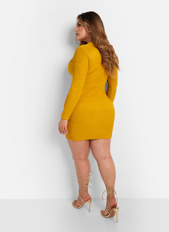 Kit Textured Keyhole Mini Bodycon Dress