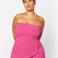 Layla Assymetrical Scuba Top - Pink