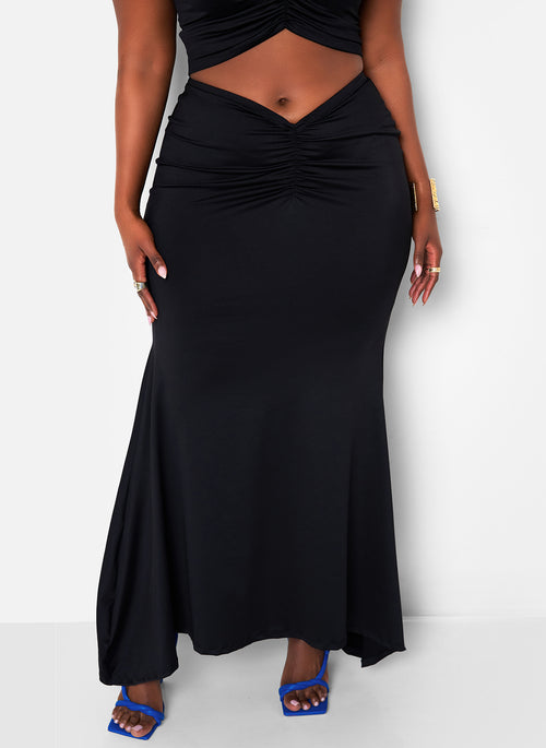 Love Again Low Rise Maxi Bodycon Skirt