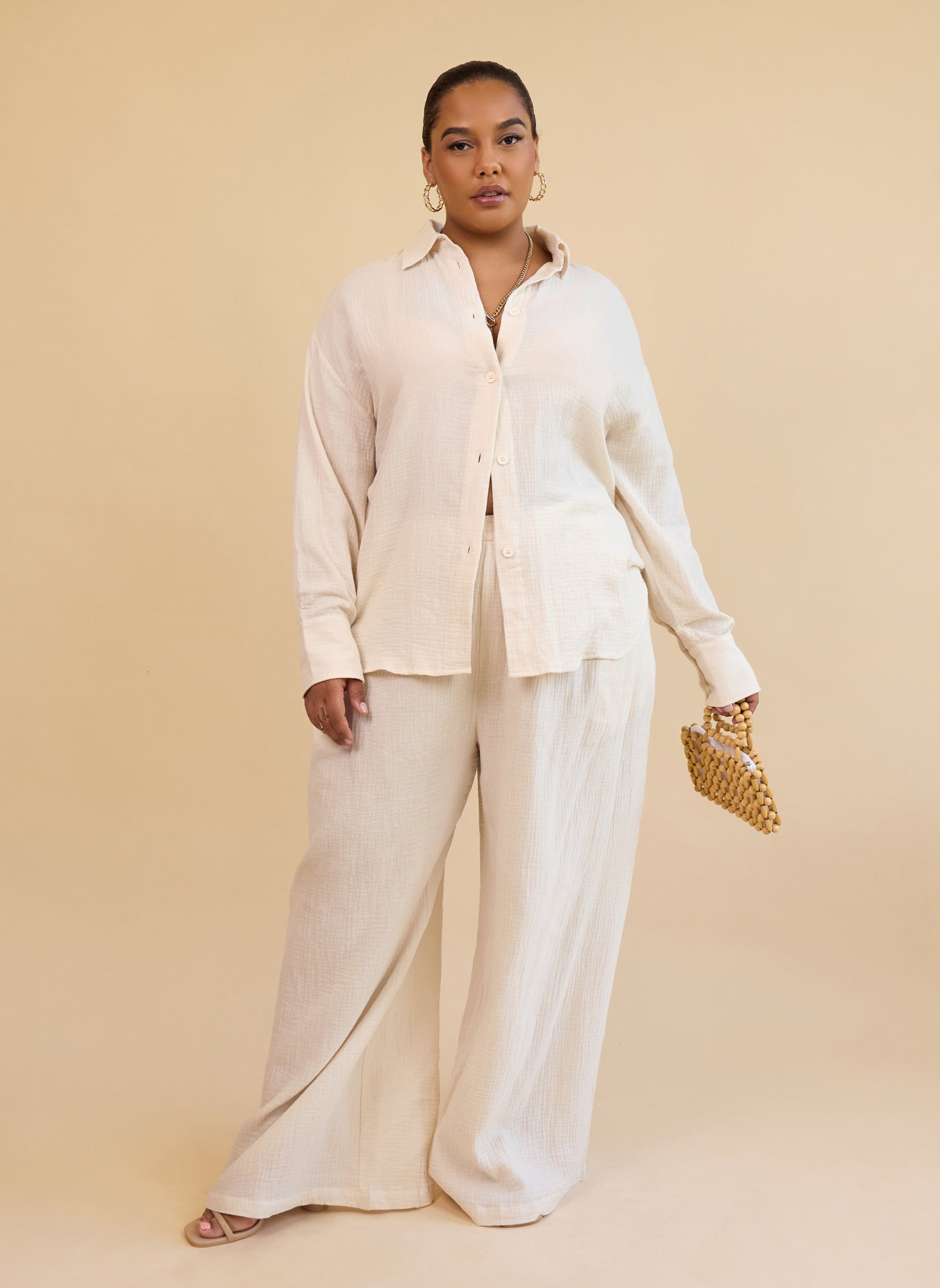 Lyla Gauze Cotton Button Up Blouse – REBDOLLS