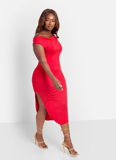 Maeve Over The Shoulder Bodycon Maxi Dress