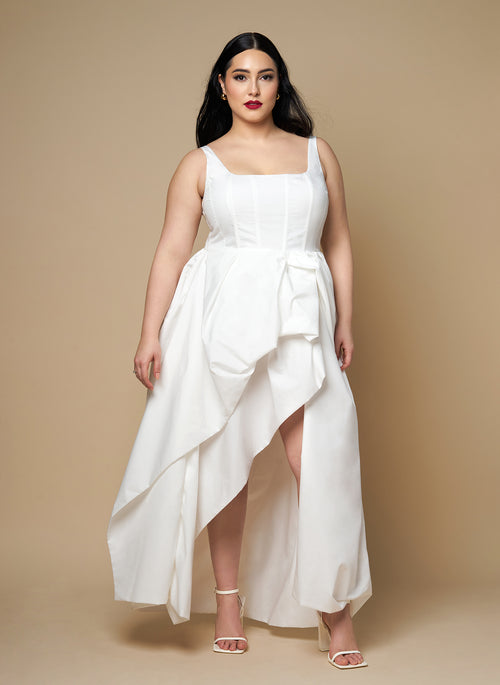 Magnolia Corset Hi Lo Maxi A Line Dress