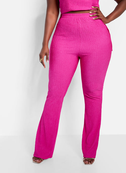 Mika Textured Bell Bottom Pants