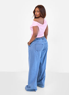 Mimi Slinky Asymmetrical Top - Light Pink