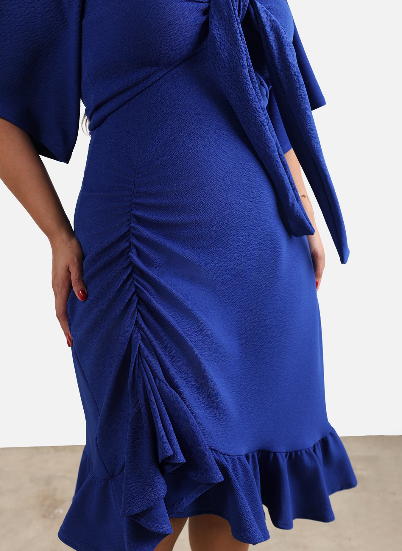 Miriam Ruffled A-Line Midi Dress