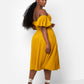 Earned It Textured Skater Midi Dress